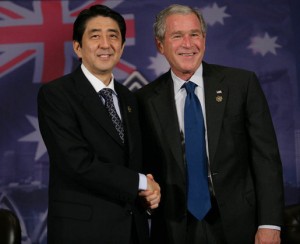 Shinzo Abe and George W. Bush in 2007. We were all younger then.